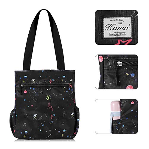 Image of KAMO Floral Tote Bag - Waterproof Lightweight Handbags Travel Shoulder Bag for Hiking Yoga Gym Swimming Travel Beach
