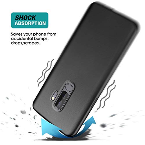 Suritch Samsung Galaxy S9 Plus Case, [Built-In Screen Protector] Matte Black Hard Full-Body Protection Shockproof Rugged Bumper Protective Cover For Galaxy S9 Plus 6.2 Inch (Matte Black) #TOP5