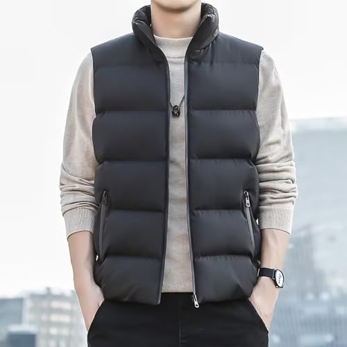 Sleeveless for Mens Fall Winter Neck Cami Tank Thermal Plain Vest Down Jackets Outerwear Mens 2025 Trendy Y2K2