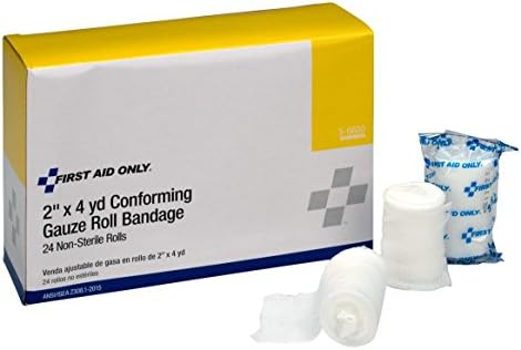 First Aid Only 5-6600 Stretch Gauze Bandage, 4-Yard Stretched Length x 2-Inch Width (Box of 24)