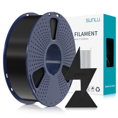 SUNLU High Speed PLA Filament 1.75mm Up to 600mm/s Fast Printing 3D Printer Hyper Filament High Flow Speedy Neatly Wound Rapid HS-PLA Dimensional Accuracy +/- 0.02mm 1KG Black