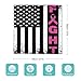 BSUYGET Fight Breast Cancer Awareness Pinks Ribbon American Flag Fashion Silk Scarf Soft Lightweight Headscarf Hair Wrap for Women