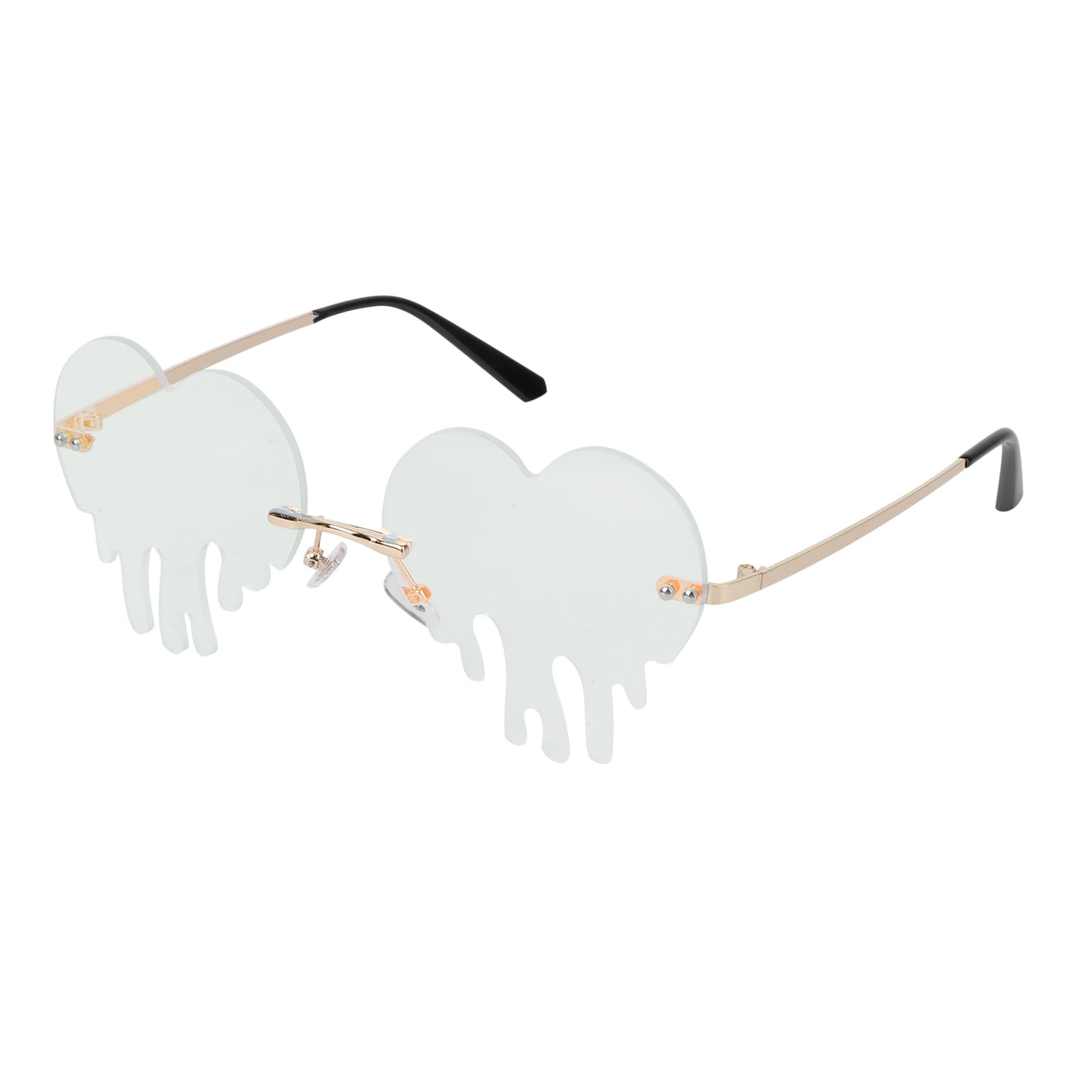 TOVINANNA Sunglasses Unisex Rimless Glasses Fashion Eyewear for Glasses Cosplay Carnival Props