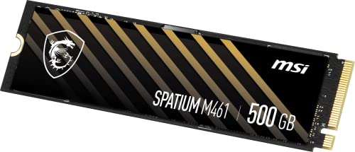 MSI SPATIUM M461 PCIe 4.0 NVMe M.2 500 Go SSD de remplacement rapide