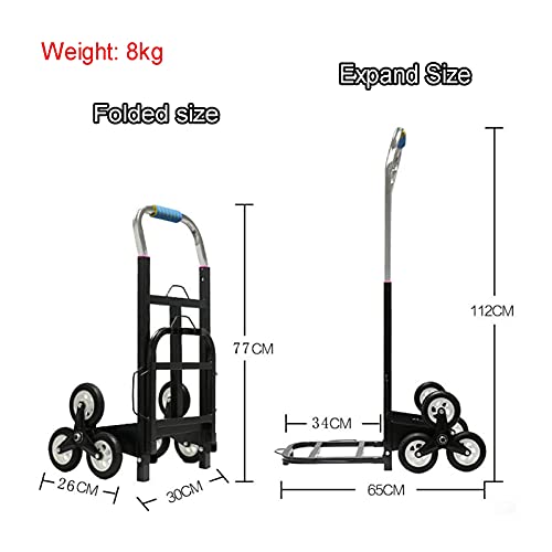 Carretilla plegable portátil HUA con 6 ruedas 150kg miniatura 2