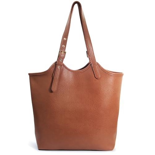 Image of HOXIS Tote Bag for Women with Adjustable Handles Soft Vegan Leather Shoulder Handbag for Work, Travel & Everyday Use