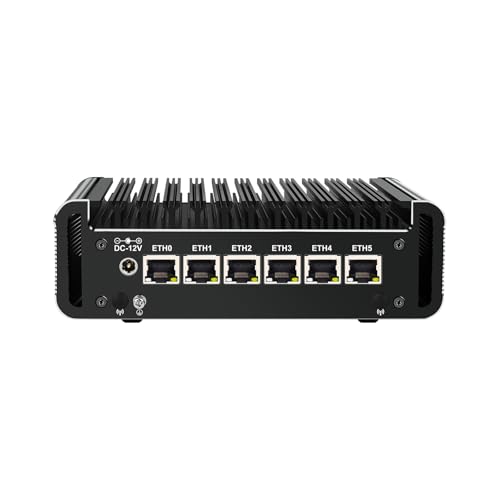 Micro Firewall Appliance, Mini PC, PFSense, OPNsense, VPN, Router PC, J6413, RJ14, AES-NI, 6 x �C���e�� 2.5GbE I226-V, Console, HDMI
