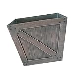 * Charme classique d'une ferme : Adoptez une esthétique rustique et avec cette jardinière carrée de 38 cm. Dotée d'une texture imitation bois détaillée, elle apporte un grange américaine classique à votre espace.