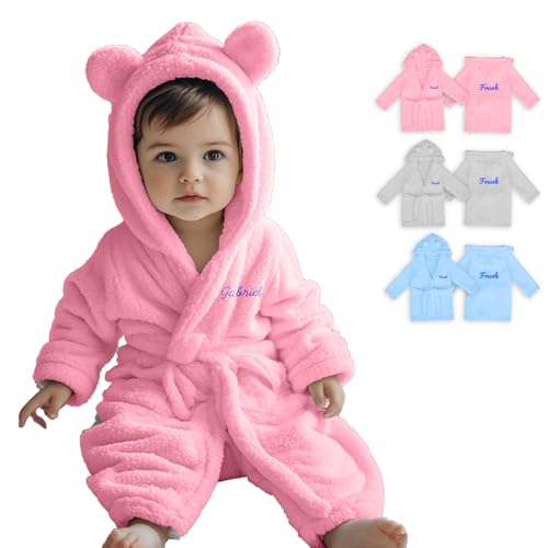 Wchenfans Bademantel personalisiert baby,Mädchen Jungen,Bademantel Baby...