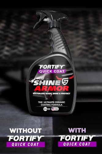 SHINE ARMOR Ceramic Coating Fortify Quick Coat Car Wax Polish Spray Waterless Wash & Wax Hydrophobic Top Coat Polish & Polymer Paint Sealant Detail Protection (24 Fl Oz) - Image 5