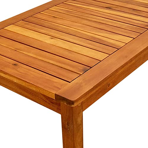 Table basse extérieure en acacia résistant Tidyard au design naturel