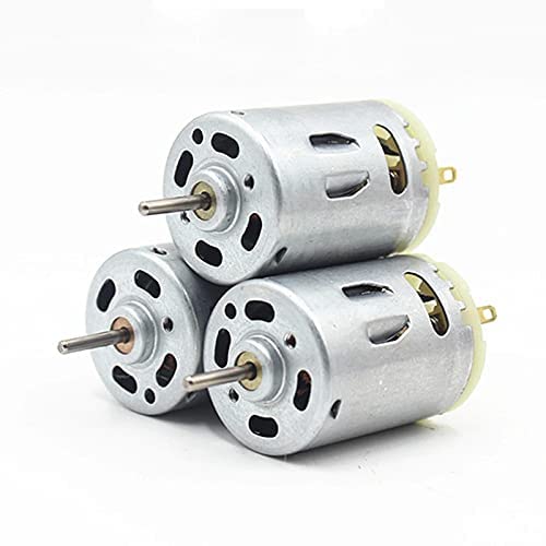 RASHRI (Pack of 3) Mini Hair Dryer Motor DC 12V-24V 8000RPM Small RS-385 Electric Motor Strong Magnetic Carbon Brush Long Axis DIY Hobby Toy Model-image-8