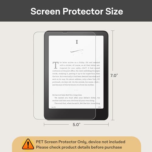 Image of CoBak 3 Pack Anti-Glare Matte Screen Protector for 7 inch Kindle Paperwhite 12th Gen 2024 & Colorsoft Signature Edition,for Kobo Aura 2,for Boox 7 inch e-Book Reader - High Clarity, Fingerprint Resistant - Fine-Grit Texture PET Film