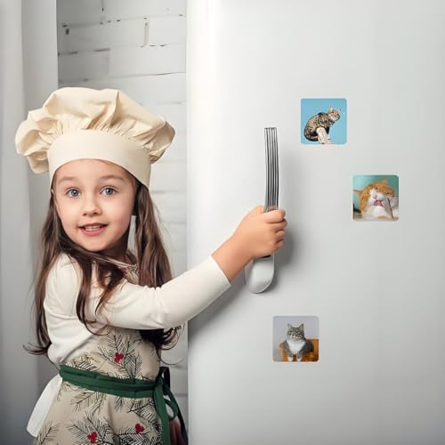 Image of Custom Magnets for Fridge with Picture, Personalized Photo Gifts for Family Members, 4th of July Home Decoration Photo Refrigerator Magnets Office and Kitchen, Door(2 PCs)