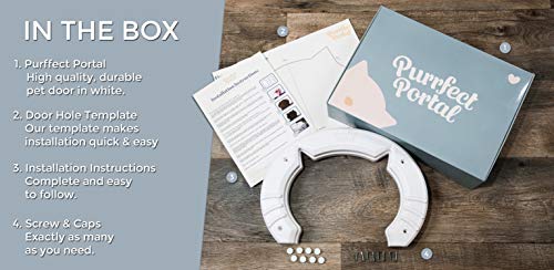 Purrfect Portal XL Pet Cat Door for Interior Doors :: Molded Plastic Kitty Cat Pass for Large Cats up to 30 Lbs… - Image 4