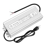 LED Driver 120W 24V Power Supply, IP67 Waterproof Low Voltage Transformer, AC 80-265V to DC 24V 5A Converter with 3-Prong Plug 3.3 Feet Cable for Outdoor LED Lights, Industrial, Computer