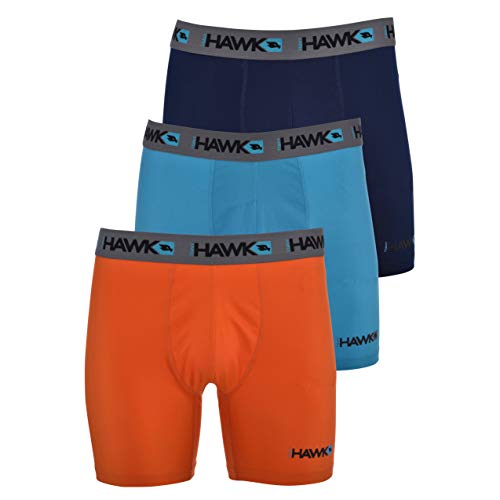 Image of Tony Hawk Mens Performance Underwear - 3-Pack Stretch Performance Boxer Briefs Training Breathable Athletic Fit No Fly