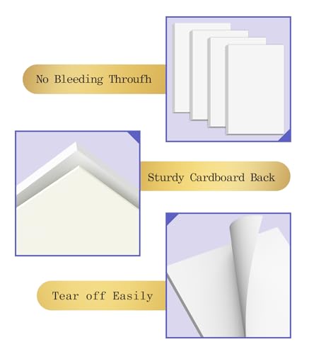 Bloc-notes blanc de 7,6x12,7 cm pour éviter les ratures, lot de 24 petits calepins - 4