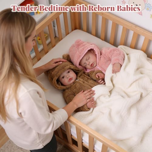 Muñecas Reborn Gemelas Realistas de 20 Pulgadas miniatura 5