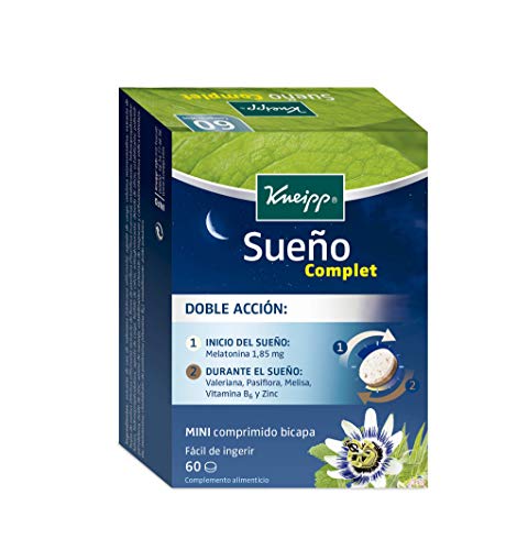 Kneipp Sueño Complet: Tecnología Bicapa; Ayuda a Conciliar y Mantener el Sueño; 1,85mg de Melatonina; 60 Comprimidos Cover