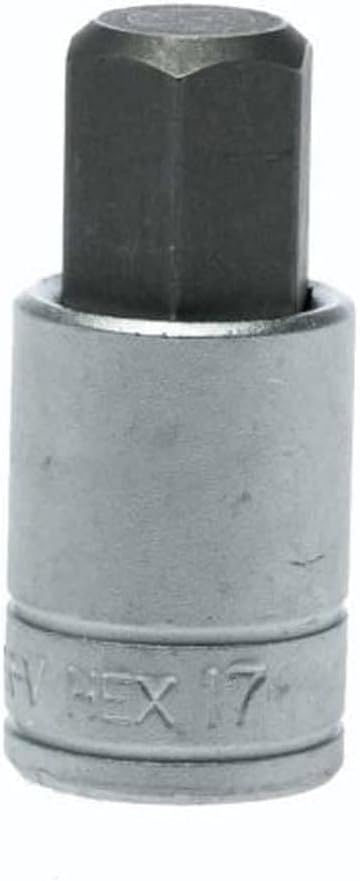 Teng Tools 9 Piece 1/2 Inch Drive Metric Hex Bit Socket Set (5mm - 17mm) - M1212