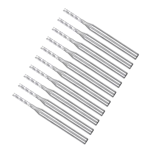 Image of Carbide End Mill Engraving Milling Bits, 1.6mm Bit Dia. 1 /8 inch Shank, CNC Cutting Router Bits Tool - (Applications: for PCB Machine), 10-Pieces