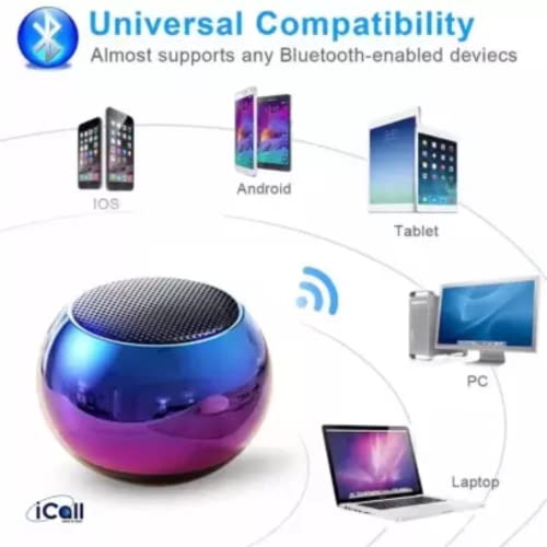 Image of icall Mini Rechargeable with Powerful Bass & Mic 5 W Bluetooth Speaker