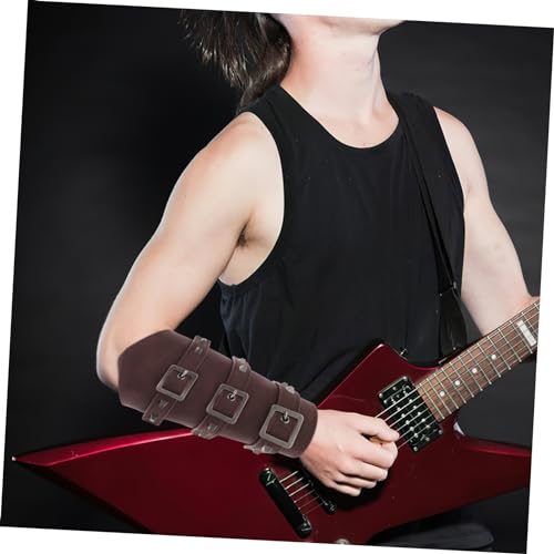 BESPORTBLE 1set Medieval Arm Guards Mens Viking Belt Wristband Set Costume Accessories Brown3