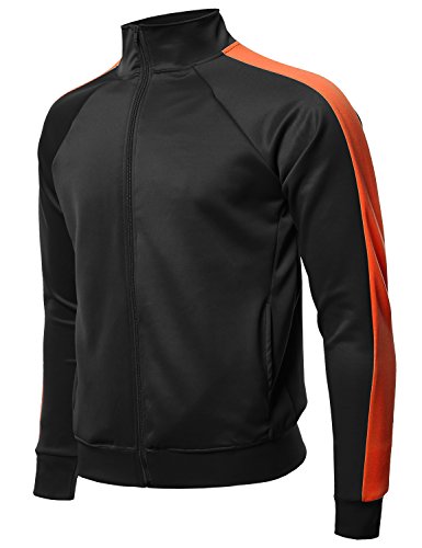 Men's Shoulder Panel Zip-Up Track Jacket