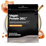 Protein Works | Vegan Protein 360 - Platinum Innovation, Premium Vegan Protein Powder, Plant-Based Protein Shake, Essential Vitamins & Minerals, Low Sugar, Salted Caramel Bandit, 28 Servings, 1kg