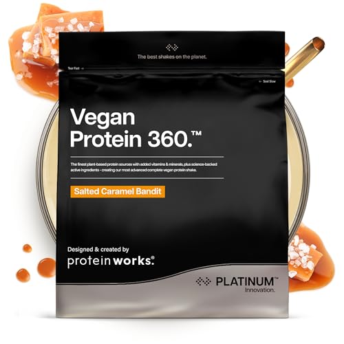 Protein Works | Vegan Protein 360 - Platinum Salted Caramel Bandit 1kg