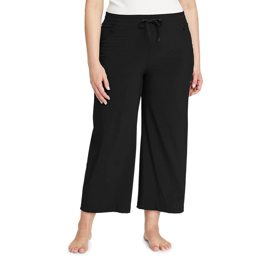 Eddie Bauer Womens Departure Wide Leg Cropped Travel Pants