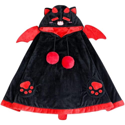 Image of Halloween Animal Hooded Blanket Cape Plush Costume Inspired Wearable