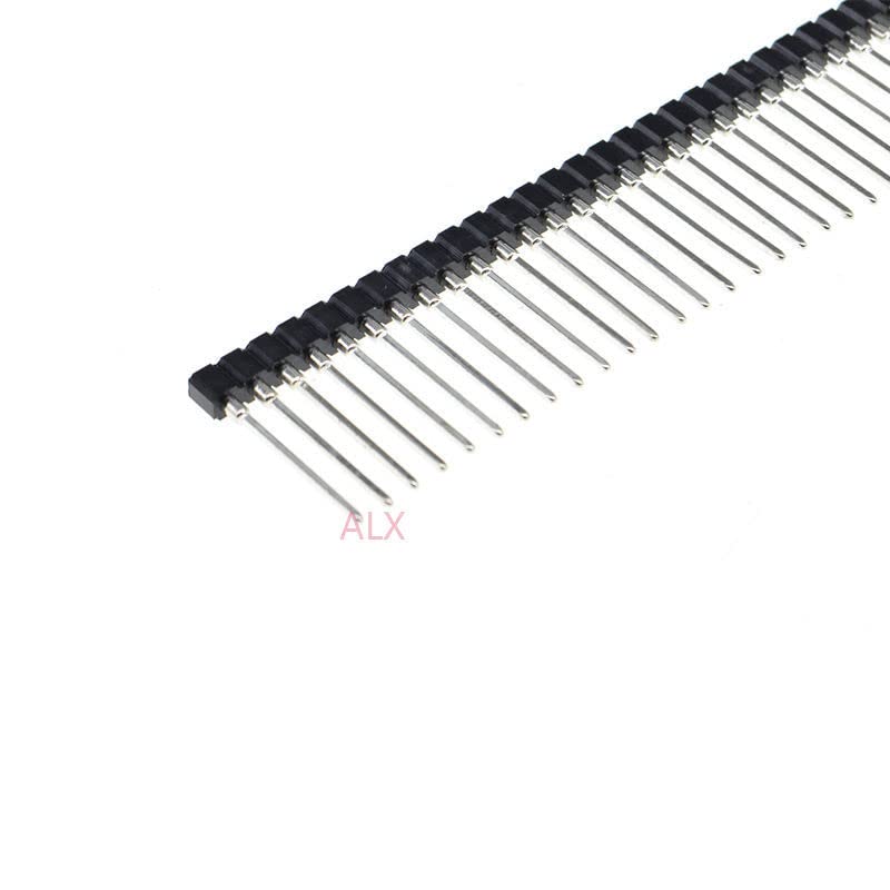 1PCS 1X40 PIN Single Row Round Female PIN Header Long pin 2.54MM Pitch Strip Connector Socket 40p 40PIN 40 PIN for PCB