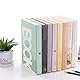 TNSLAND Buchstütze Weiß Buchstützen Metall, 4er Pack Bücherstütze Buchstützen Weiß Bücherhalter für Regal, Buchhalter Regal Bookends Bücherstützen Book Holder, Book Bücher Halter für DVDs, Magazine