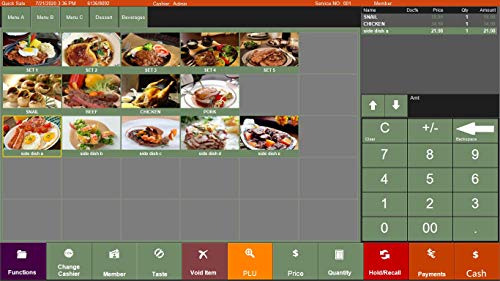 ZHONGJI Touch Dual Screen Cash Register for Restaurants POS System with Receipt Printer Software - Thumbnail 4