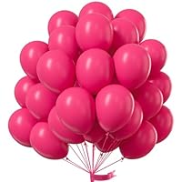 PartyWoo Hot Pink Balloons 50 pcs 10 Inch Magenta Fuchsia Dark Pink Balloons for Valentine's Day Baby Shower Princess Birthday Party Decorations Pink-Y12