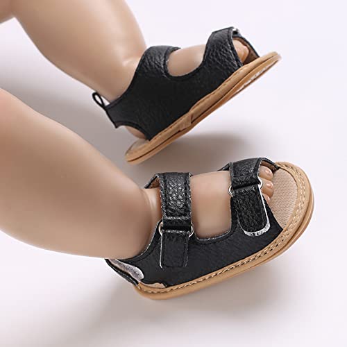 Summer Children Infant Toddler Shoes Boys And Girls Sandals Flat Bottom Lightweight Three Hook Loop Straps Ballerina Pin2