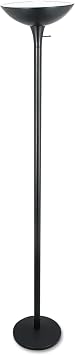 Alera ALE Torchier Floor Lamp, 72" High, Black