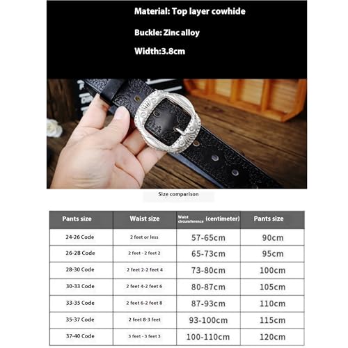 Retro Personality Trend Belt Men's Leather Pin Buckle Top Layer Cowhide Denim Versatile Slacks Belt2