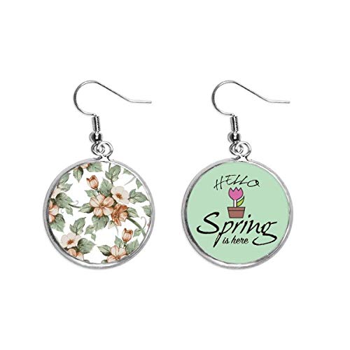 Pendientes de primavera con flores de rattan el regalo ideal para el día de la madre