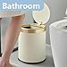 2Pack Automatic Bathroom Trash Can, Touchless Motion Sensor Garbage Can with Lid, Smart Dog Proof Trash Bin, Plastic Wastebasket for Bedroom, Office, Living Room, 2.8 Gallon+3.7 Gallon (Cream White)