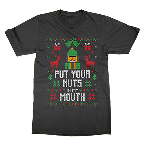 T-shirt Put Your Nuts in My Mouth noir XL vêtement streetwear humoristique