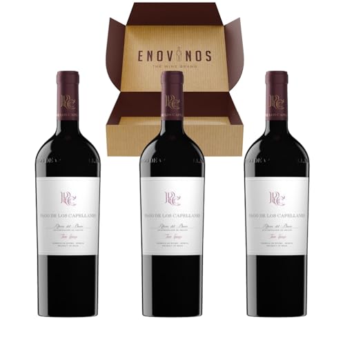 Vino Pago de los Capellanes Crianza - x3 Botellas Vino Tinto Ribera del Duero 100% Tempranillo 75 cl - Mejor Selección ENOVINOS