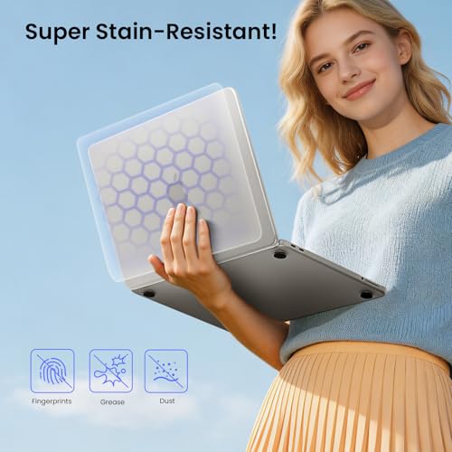 Image of BlueSwan Compatible with 2026 MacBook Neo Case 13-inch with A18 Pro chip A3404, 100% Match Official Color, Sturdy Protective Hard Shell, Ultra-Thin Mac Cover, Transparent, Matte Laptop Skin