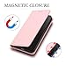 bojioderf Compatible with ZTE Nubia V60 Design Case,Compatible with ZTE Blade V60 Vita / V60 Design/Axon 60 Lite Flip Stand Card Holder Magnetic Closure Wallet Pink