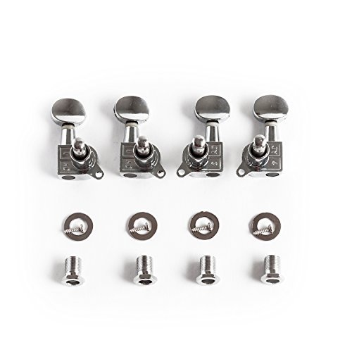 Ukulele Tuning Pegs 2R2L ukulele tuning machines Chrome Slivery Tuner Guitar Geared 4pcs