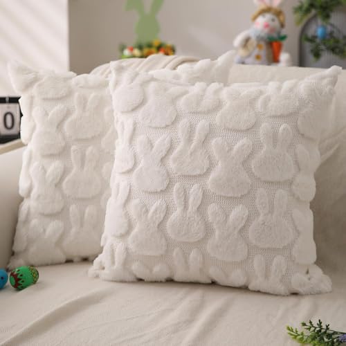 DFXSZ Easter Pillow Covers 18x18 inch Set of 2 Easter Decoration ...