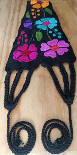 Mexican Embroidery Belt Sash 28 Inches & 22 Inches String Beautiful Floral Design Traditional Fiesta Party4