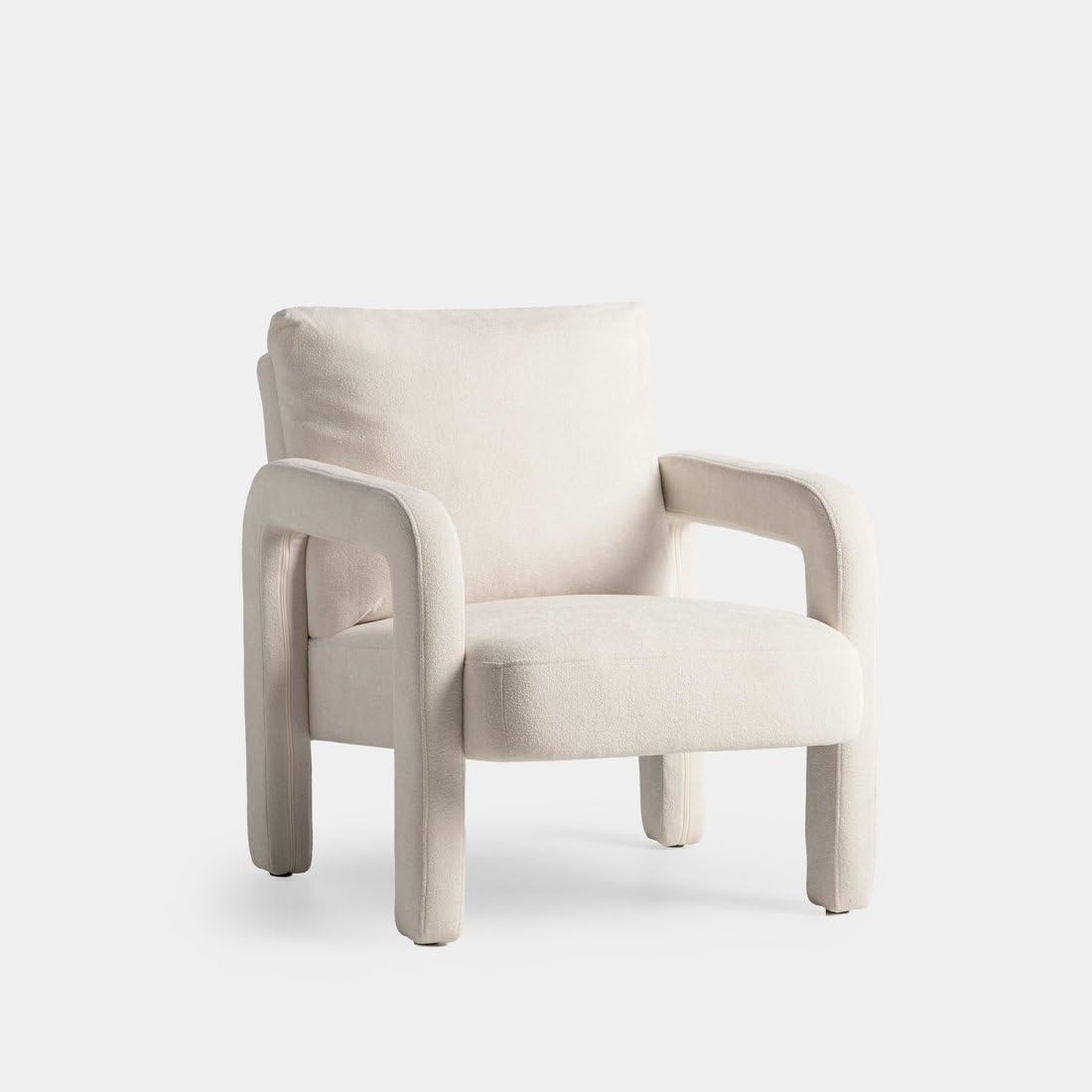KLAST Sillón de Lectura Poliéster Color Beige 81 cm x 72 cm